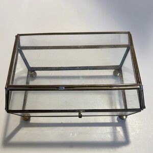 Elegant Vintage Glass and Brass Display Box